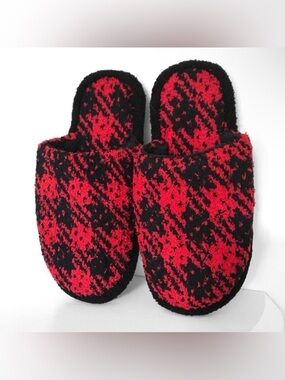 🍁 Ultra Soft Luxury Women's Soft Buffalo Plaid Slide On Microfiber Slippers🍁